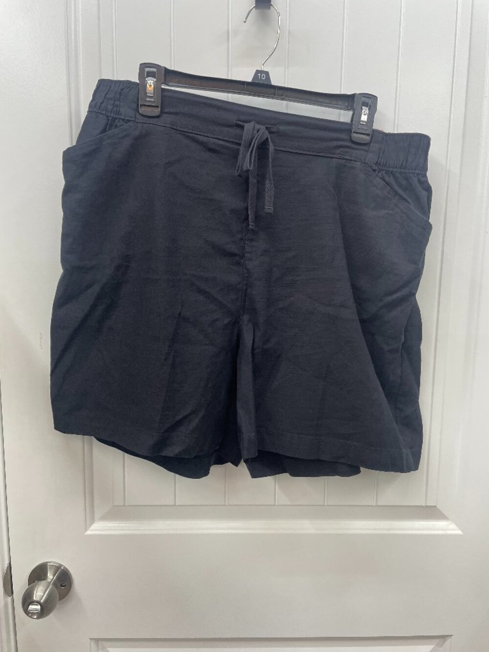NEW Lane Bryant Relaxed Black Drawstring Waist Shorts 14/16W